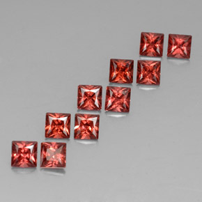 ct natürliche tiefrot Almandin-Granat-Edelsteine, Quadrat, VVS-VS