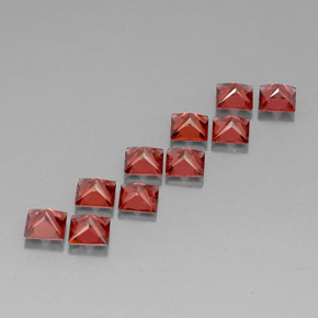  ct natürliche tiefrot Almandin-Granat-Edelsteine, Quadrat, VVS-VS