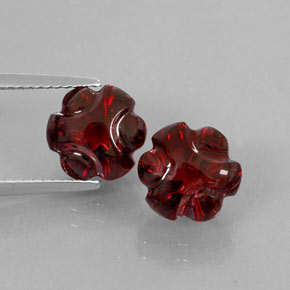  ct natürliche roter Almandin-Granat-Edelsteine, Transparent, Transparent / Lichtdurchlässig