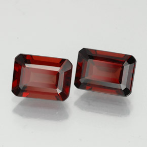  ct natürliche roter Almandin-Granat-Edelsteine, Smaragdschliff, VS