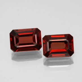 ct natürliche roter Almandin-Granat-Edelsteine, Smaragdschliff, VS