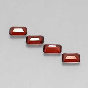  ct natürliche tiefrot Almandin-Granat-Edelsteine, Smaragdschliff, VVS-VS