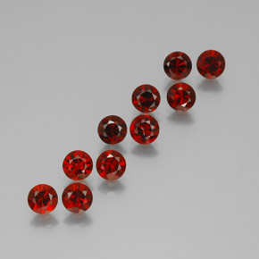  ct natürliche Tiefrot Almandin-Granat-Edelsteine, Rund Schliff, VVS-VS