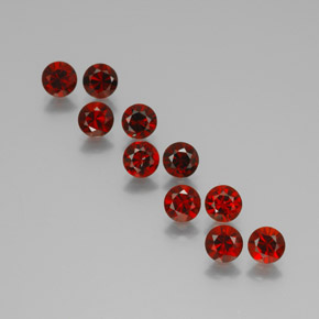  ct natürliche Tiefrot Almandin-Granat-Edelsteine, Rund Schliff, VVS-VS