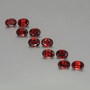 8,49 ct natürliche roter Almandin-Granat-Edelsteine, Oval Schliff, VS