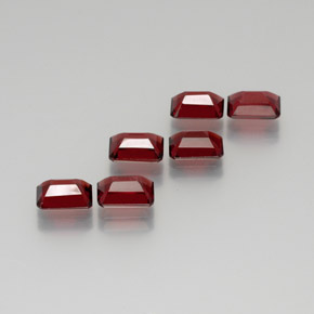  ct natürliche tiefrot Almandin-Granat-Edelsteine, Smaragdschliff, VS