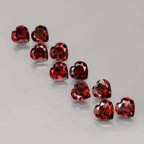 12.62 ct natürliche Rot Almandin-Granat-Edelsteine, Herzform, VS