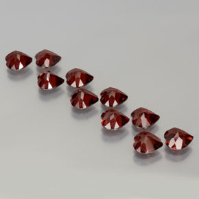 12.62 ct natürliche Rot Almandin-Granat-Edelsteine, Herzform, VS