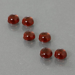  ct natürliche roter Almandin-Granat-Edelsteine, Rundschliff, Transparent