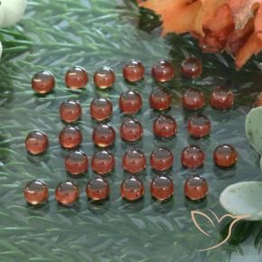 6.16 ct natürliche Warmes Rot Almandin-Granat-Edelsteine, Runden, Transparent