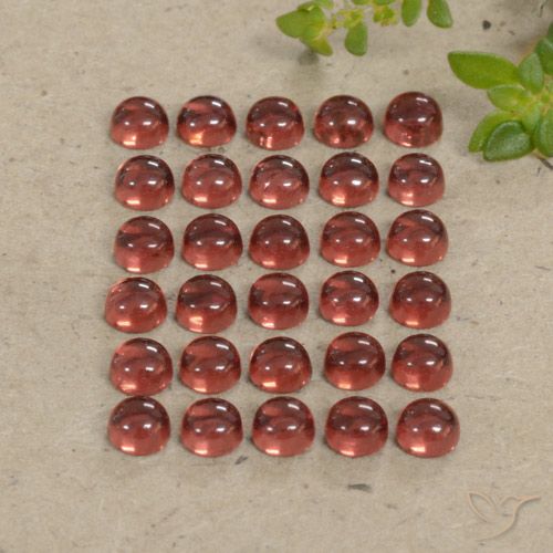 6.24 ct natürliche tiefrose-rot Almandin-Granat-Edelsteine, Runden, Transparent