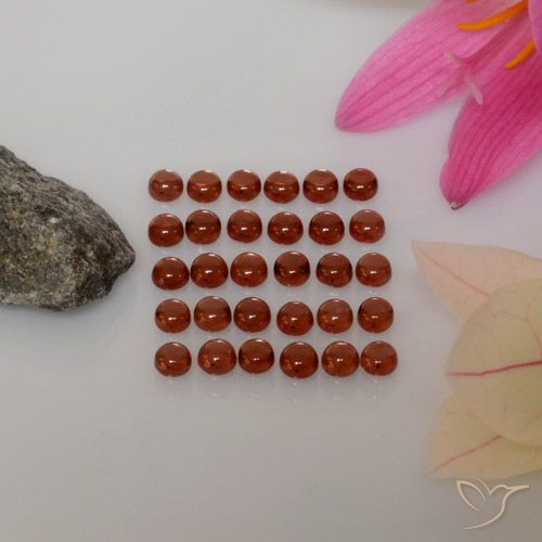 5.86ctw Natürlicher tiefrose-rot Almandin-Granat, Runden, Transparent
