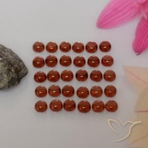 5.86 ct natürliche tiefrose-rot Almandin-Granat-Edelsteine, Runden, Transparent