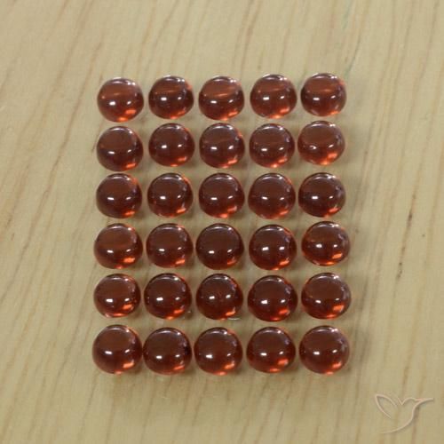 5.95 ct natürliche Scharlachrot Almandin-Granat-Edelsteine, Runden, Transparent