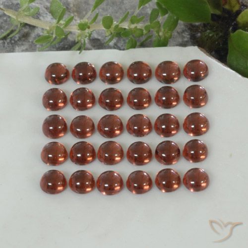 5.44ctw Natürlicher Tiefes Purpurrot Almandin-Granat, Runden, Transparent
