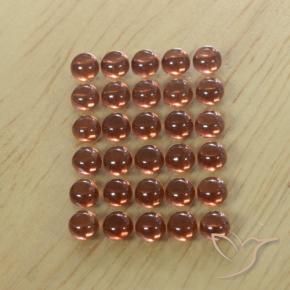 5.95 ct natürliche dunkelrot Almandin-Granat-Edelsteine, Runden, Transparent