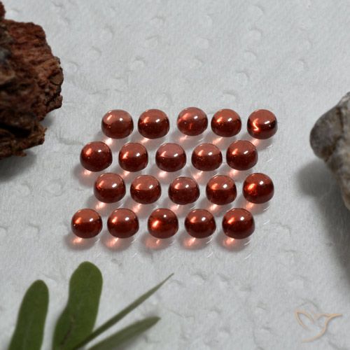 3,79 ct natürliche tiefrose-rot Almandin-Granat-Edelsteine, Rund Schliff, Transparent
