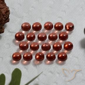 3,79 ct natürliche tiefrose-rot Almandin-Granat-Edelsteine, Rund Schliff, Transparent