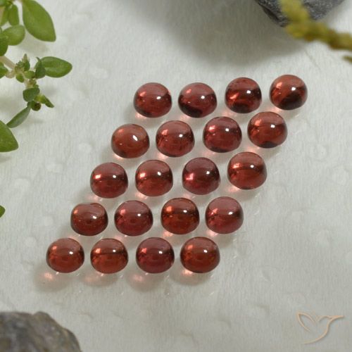 3.99ctw Natürlicher Weinrot Almandin-Granat, Runden, Transparent