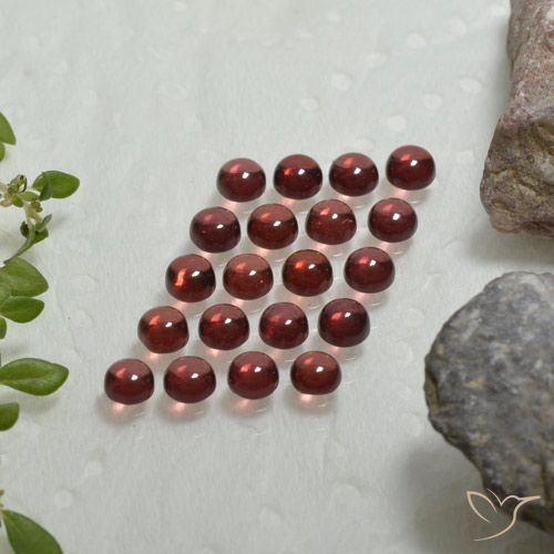 4.00ctw Natürlicher Tiefes Weinrot Almandin-Granat, Runden, Transparent
