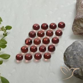 4.00 ct natürliche Tiefes Weinrot Almandin-Granat-Edelsteine, Runden, Transparent