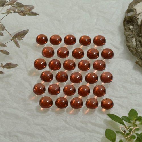 4.98 ct natürliche tiefrose-rot Almandin-Granat-Edelsteine, Rund Schliff, Transparent