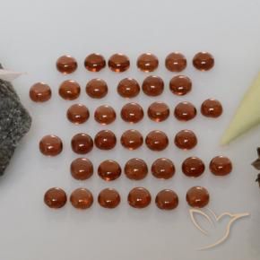 5.88 ct natürliche Mittelrot Almandin-Granat-Edelsteine, Runden, Transparent
