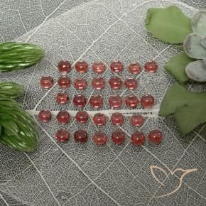 5.95 ct natürliche Helles Scharlachrot Almandin-Granat-Edelsteine, Runden, Transparent