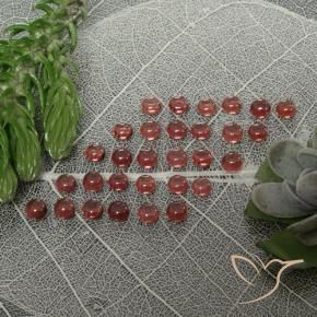 5.95 ct natürliche Helles Scharlachrot Almandin-Granat-Edelsteine, Runden, Transparent