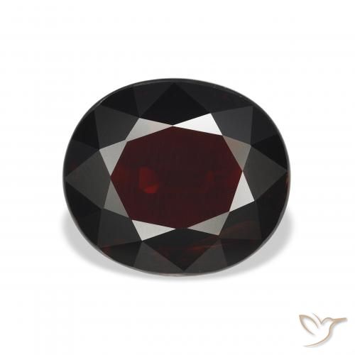 6.21ct Natürlicher Schwärzlich Rot Almandin-Granat, Oval, VS