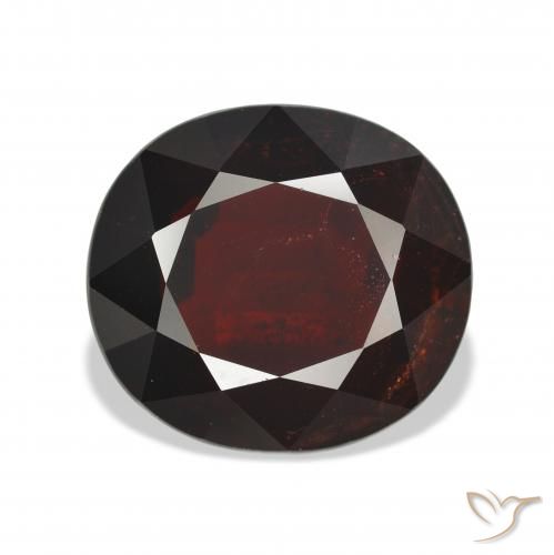 18.33ct Natürlicher Schwärzlich Rot Almandin-Granat, Oval, VVS-VS