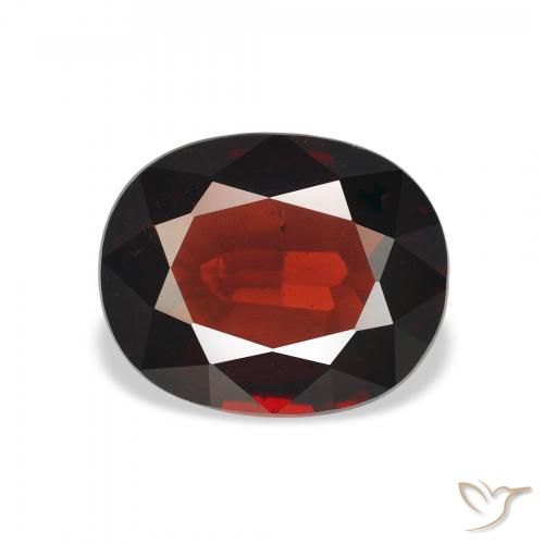 2.85ct Natürlicher dunkelrot Almandin-Granat, Oval, VVS-VS