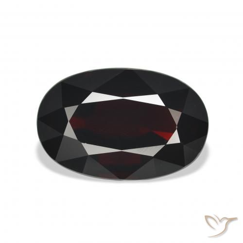11.55ct Natürlicher Schwärzlich Rot Almandin-Granat, Oval, VVS-VS