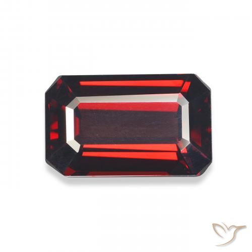 6.40ct Natürlicher tiefrot Almandin-Granat, Smaragdschliff, VVS-VS