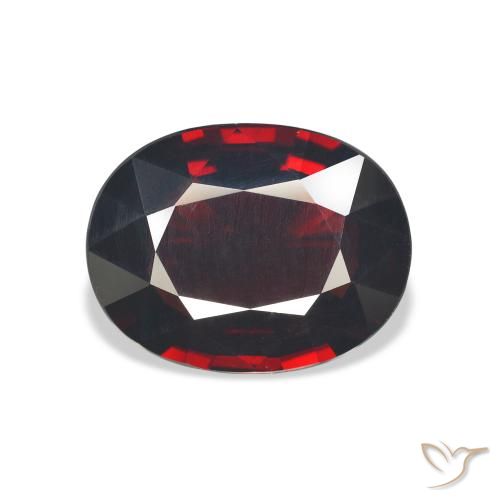 7.08ct Natürlicher tiefrot Almandin-Granat, Oval, VVS-VS