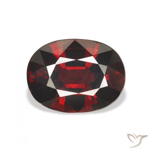 6.86ct Natürlicher dunkelrot Almandin-Granat, Oval, VVS-VS