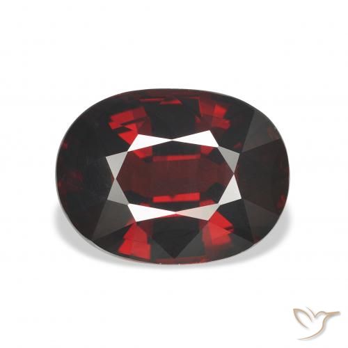 6.90ct Natürlicher Schwärzlich Rot Almandin-Granat, Oval, VVS-VS