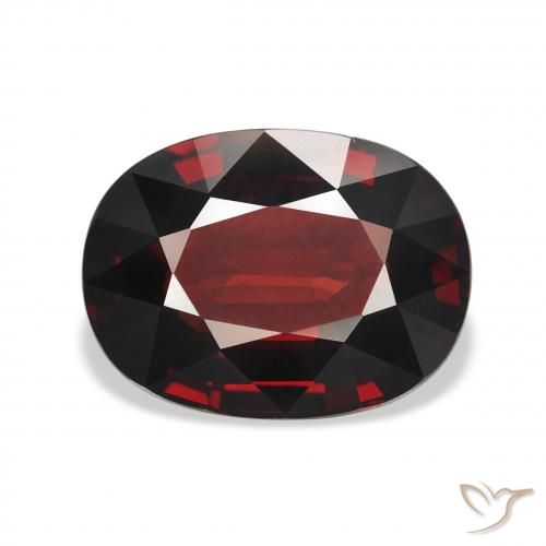 6.71ct Natürlicher dunkelrot Almandin-Granat, Oval, VVS-VS