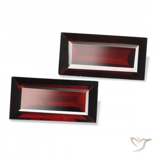 3.23 ct natürliche dunkelrot Almandin-Granat-Edelsteine, Baguette, VVS-VS