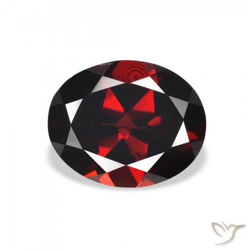 2.92ct Natürlicher tiefrot Almandin-Granat, Oval, VVS-VS