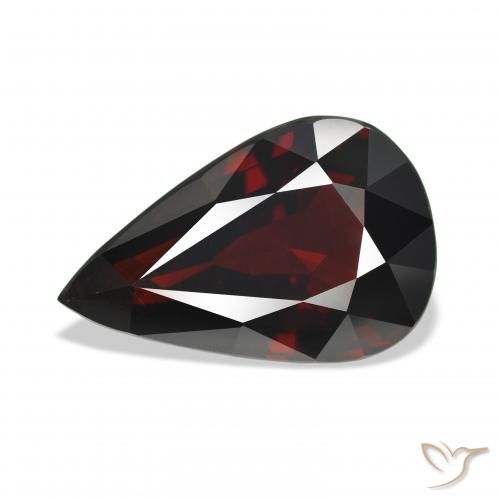 9.66ct Natürlicher Schwärzlich Rot Almandin-Granat, Birnenform, VVS-VS