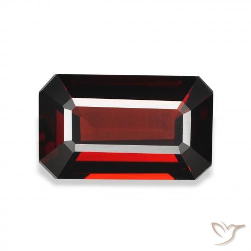 5.08ct Natürlicher tiefrot Almandin-Granat, Smaragdschliff, VVS-VS