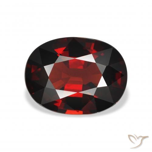 4.22ct Natürlicher dunkelrot Almandin-Granat, Oval, VVS-VS