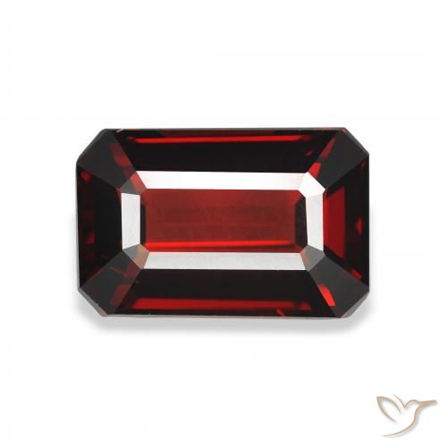 3.71ct Natürlicher dunkelrot Almandin-Granat, Smaragdschliff, VS