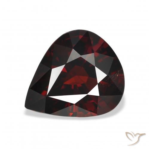 5.46ct Natürlicher dunkelrot Almandin-Granat, Birnenform, VS