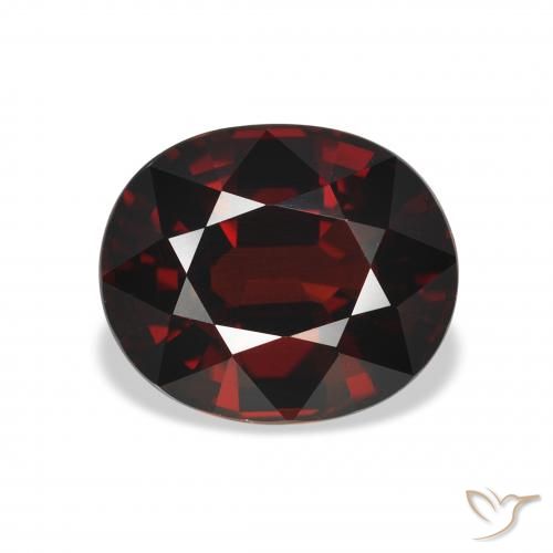 4.80ct Natürlicher Schwärzlich Rot Almandin-Granat, Oval, VVS