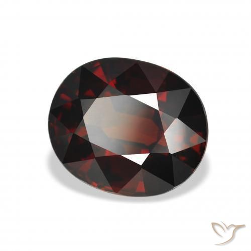 9,17 ctw natürlicher Schwärzlich Rot Almandin-Granat, Oval, VVS