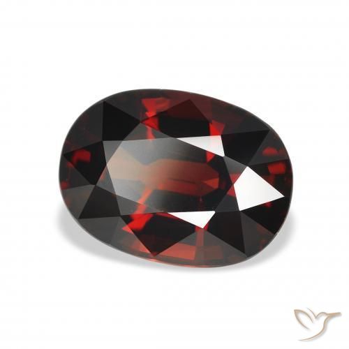 9,17 ctw natürlicher Schwärzlich Rot Almandin-Granat, Oval, VVS
