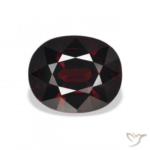 6.72ct Natürlicher Schwärzlich Rot Almandin-Granat, Oval, VVS