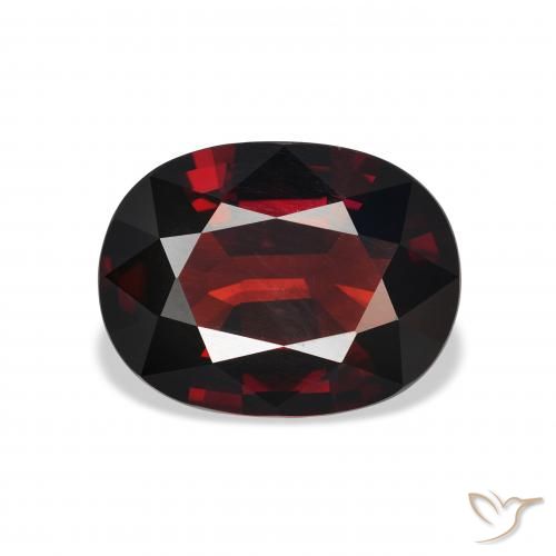 5.35ct Natürlicher dunkelrot Almandin-Granat, Oval, VVS-VS